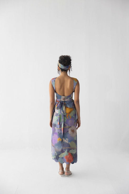 Blueberry scallop skirt and top