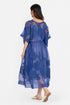 Blue floral applique dress