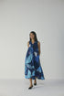 Blue lagoon V neck dress