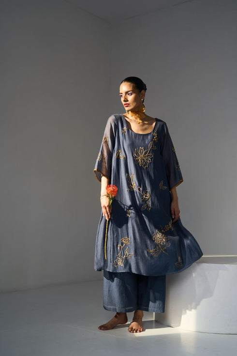 Blue mansa kurta with pants