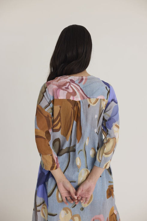 Blue nico long kurta set