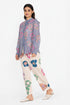 Blue printed top