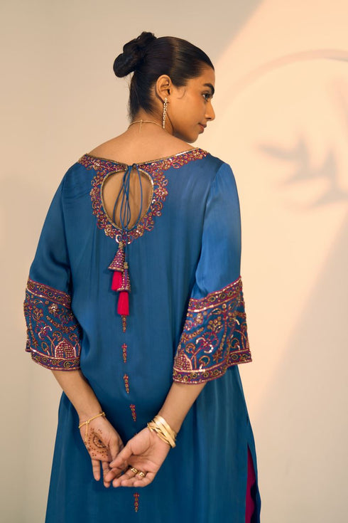 Blue taara kurta with pants