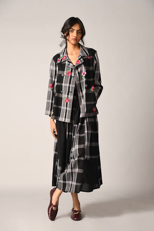 Bolanderi double breast black jacket