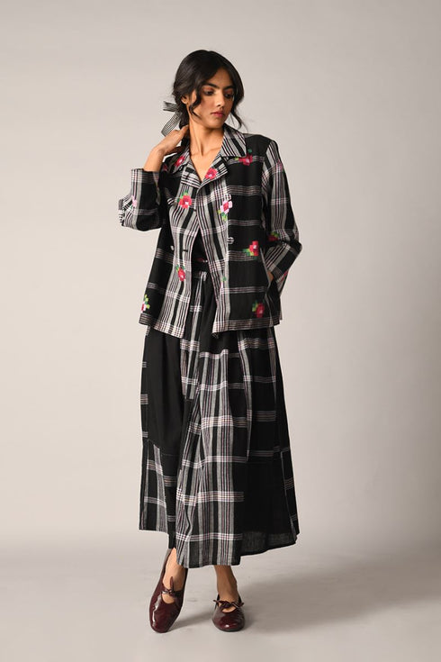 Bolanderi double breast black jacket