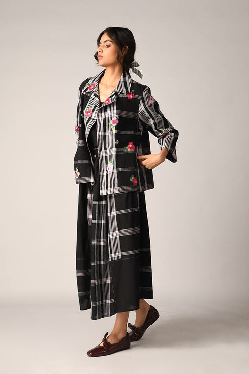 Bolanderi double breast black jacket