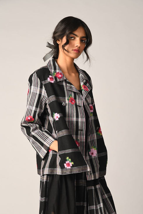 Bolanderi double breast black jacket