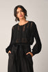 Boscobel black front open lace top