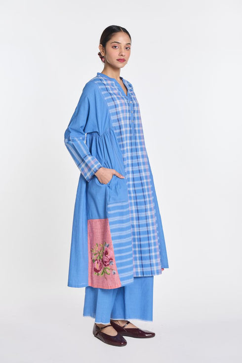 Browallia patchwork tunic