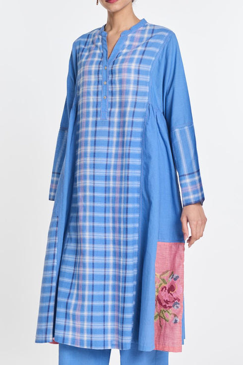 Browallia patchwork tunic