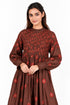 Brown floral printed dress