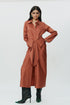 Burnt orange shirt dress