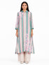 Multicolor embroidered shirt tunic