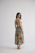 Cabbage rose smocked one shoulder dress