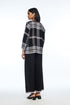 Caesia black boat neck boxy top