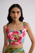 Campari embroidered top and skirt set