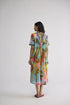 Campari pintuck dress