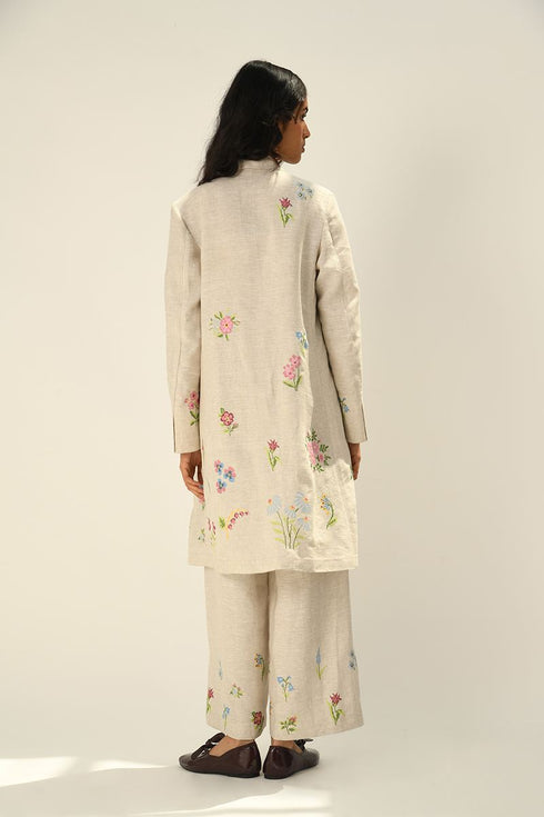Carmagnole biege embroidered jacket