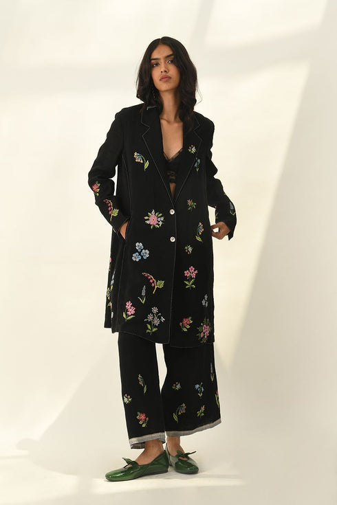 Carmagnole black embroidered jacket