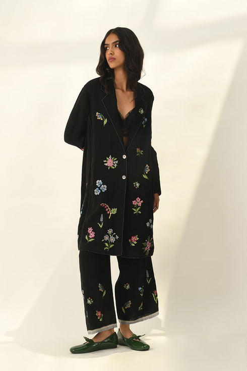 Carmagnole black embroidered jacket