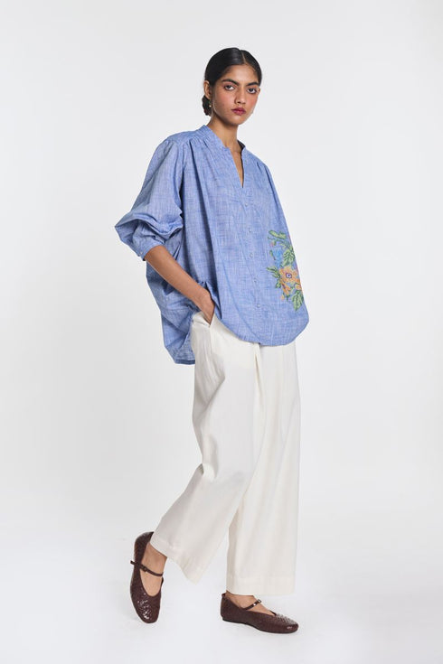 Celandine embroidered shirt