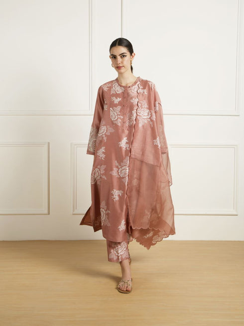 Celeste almond discharge print tunic set