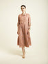 Celeste almond gathered dress