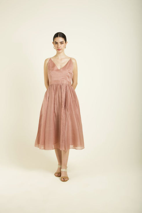 Celeste almond jacket with strap dress