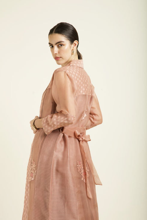 Celeste almond jacket with strap dress