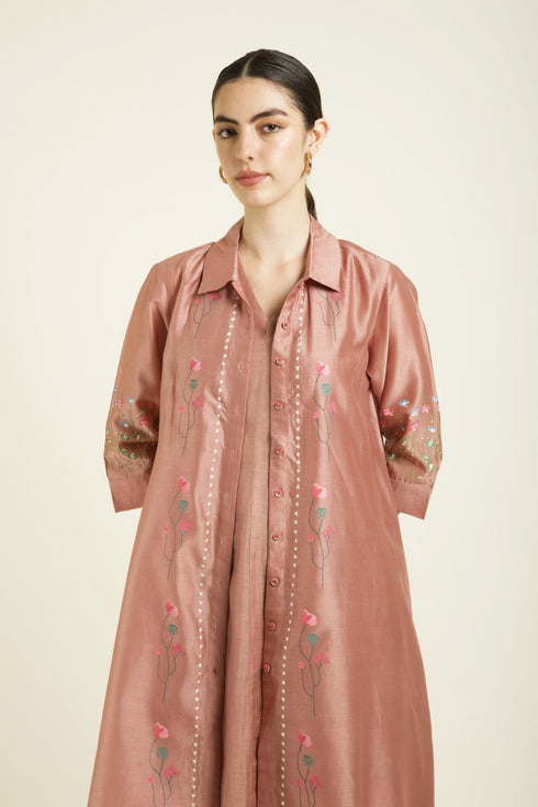Celeste almond through on jacket with plain dress