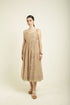 Celeste beige jacket with tier dress