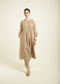 Celeste beige pleated tunic with straight pants