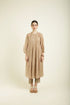 Celeste beige pleated tunic with straight pants