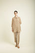 Celeste beige shirt with straight pants