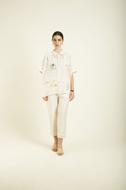Celeste ivory kaftan shirt with pants