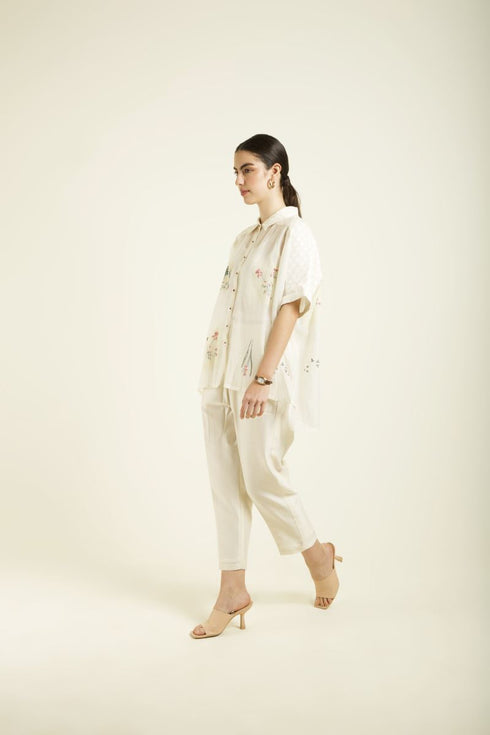 Celeste ivory kaftan shirt with pants