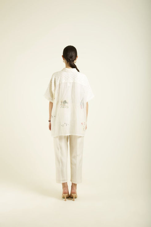 Celeste ivory kaftan shirt with pants