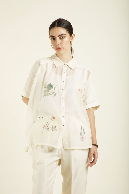 Celeste ivory kaftan shirt with pants