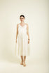 Celeste ivory organza jacket with strap dress