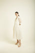 Celeste ivory organza jacket with strap dress