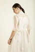 Celeste ivory scalloped jacket with strap dress