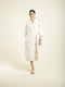 Celeste ivory side gathered shirt dress