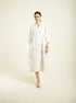 Celeste ivory side gathered shirt dress