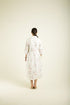 Celeste ivory side gathered shirt dress