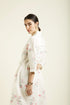 Celeste ivory side gathered shirt dress