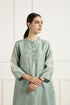 Celeste mint double layer dori embroidered tunic set