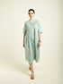 Celeste mint front pleated dress