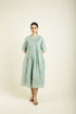 Celeste mint front pleated dress