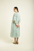 Celeste mint front pleated dress