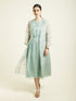 Celeste mint jacket with plain dress